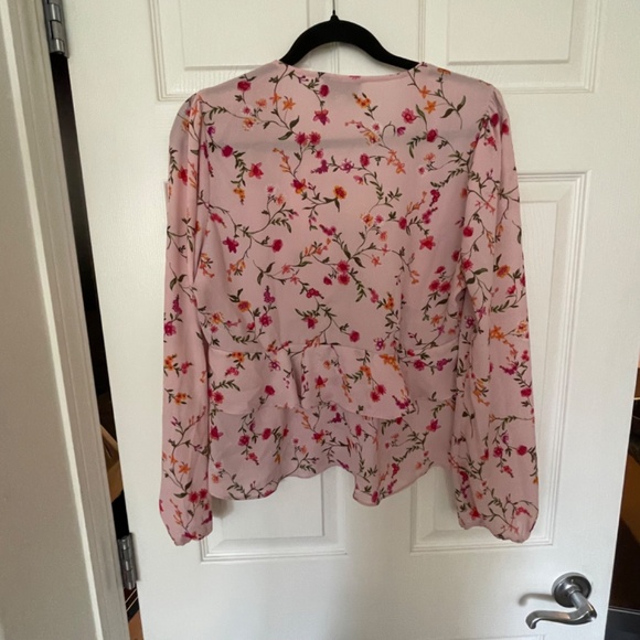 The Bay Highline Collective Long Sleeve Floral Pink Blouse - Picture 3 of 4